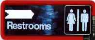 Bathroom Signs, Roatan, Honduras.