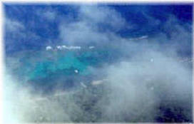 Roatan Island, Honduras, (Bay Islands) viewed from the air.